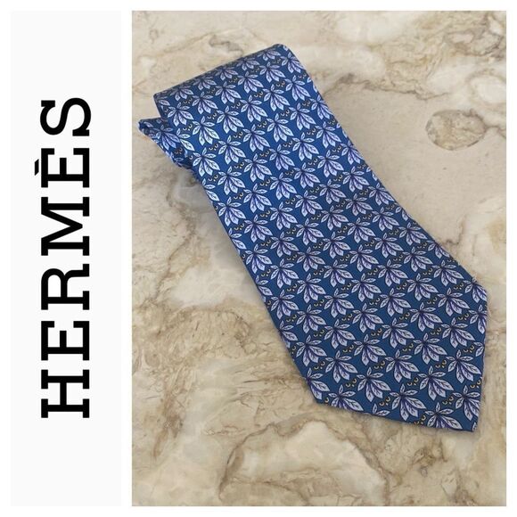 Hermes 100% Silk Owl Eyes Tie - Picture 1 of 10